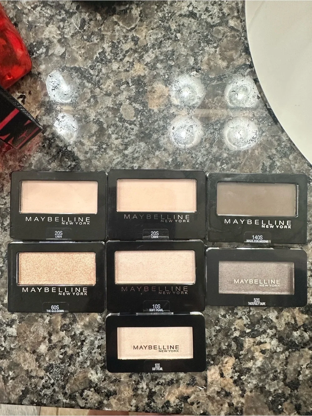 Maybelline Neutral & Shimmer Eyeshadow Singles - Beige, Taupe, Champagne, Gold